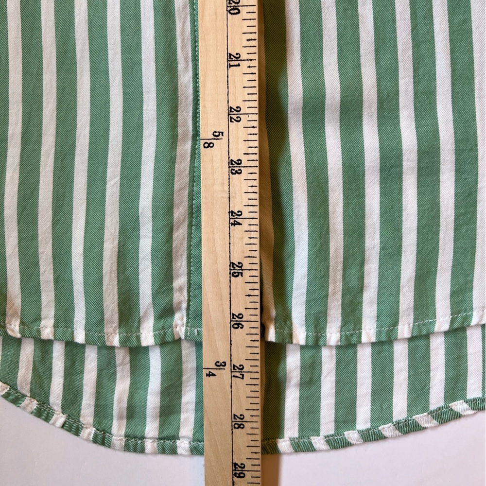 Beach Lunch Lounge Sleeveless Collared Button Down Striped Lightweight Tunic - Picture 11 of 11